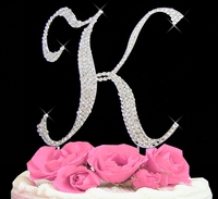 letter K wedding cake topper