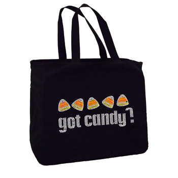 black got candy halloween candy bag