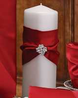 garbo wedding pillar candle