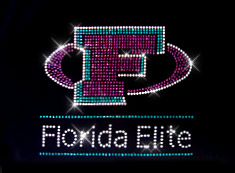 florida elite custom rhinestone cheerleading shirt