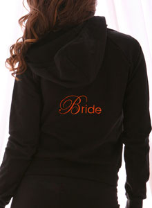 embroidered bride hoodie