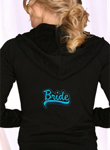 embroidered bride sweatsuit