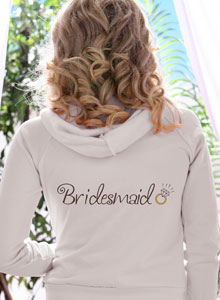 bridesmaid hoodie with ring graphic