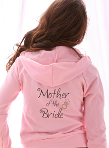 bride hoodie with ring design