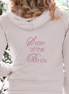 sister of the bride hoodie