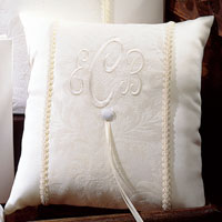 monogram ring pillow