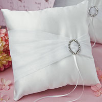 crystal rhinestone ring pillow