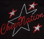 cheerleading shirt cheer nation with filled stars