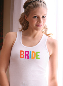 bride tank top with letter colors