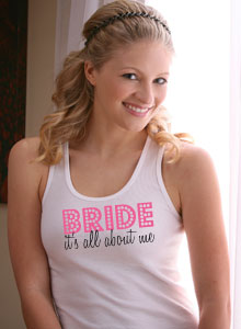 its all about me bride tank top