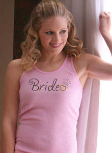 bride with ring tank top