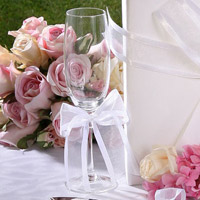 infinity wedding toasting flutes