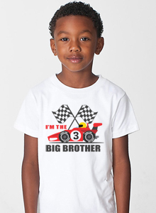 big brother race car t-shirt