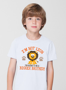 i'm not lion going to be bigger brother t-shirt