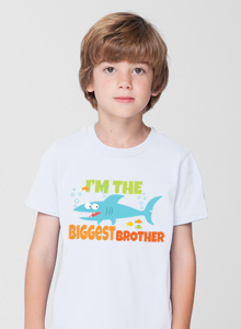 biggest brother t-shirt with shark