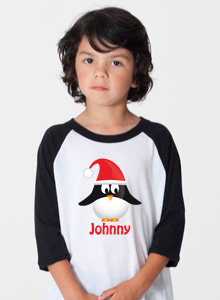 boys christmas penguin t-shirt