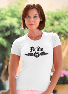 bride biker t-shirt