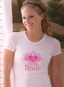 bride heart t-shirt