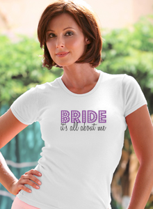 all about me bride t-shirt