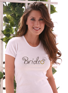 bride with ring t-shirt