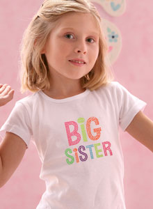 big sister candy colors t-shirt