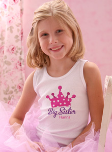 big sister princess crown t-shirt