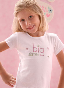 sparkling big sister t shirt