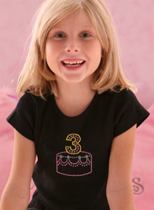 birthday age candle t-shirt