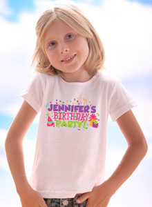 girls birthday party personalized t-shirt