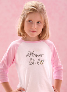 flower girl with ring t-shirt
