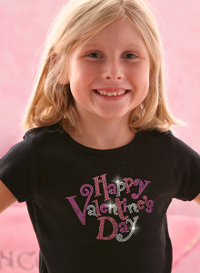 girls happy valntine's day shirt