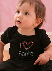 i love santa girls shirts