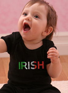 irish colors rhinestone shirt