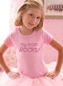 girls my mom rocks t shirt