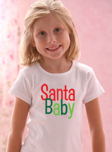 girls santa baby letters shirt