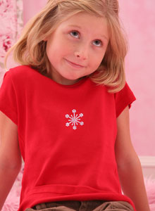 girls snow flake t-shirt