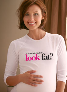 does this shirt make me look fat? maternity t-shirt