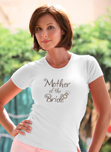 mother of the bride ring t-shirt