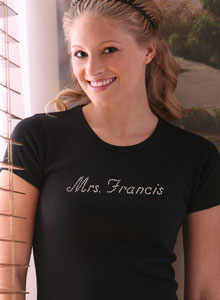bridal mrs t-shirt personalized with name