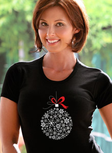 snowflake ornament t shirt