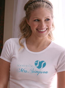 soon to be mrs t-shirt blue hearts