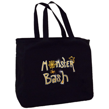 black monster bash halloween candy bag