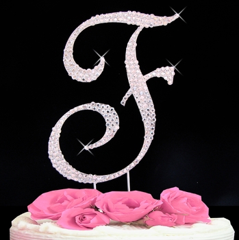 Rhinestone Cake Topper Letter F by other AX-AY-ABHI-99829 