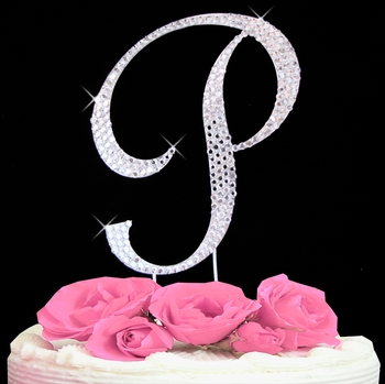 letter P wedding cake toppers