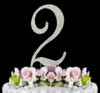 number 2 cake topper