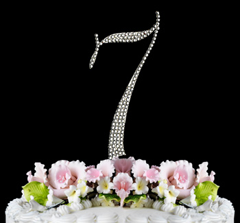 number 7 cake topper