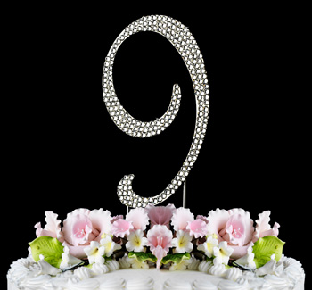 number 9 cake topper