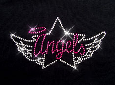 custom rhinestone cheerleading shirt angels