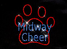 midway cheer custom rhinestone cheerleading shirt