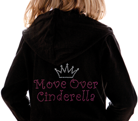 custom girls rhinestone hoodie header